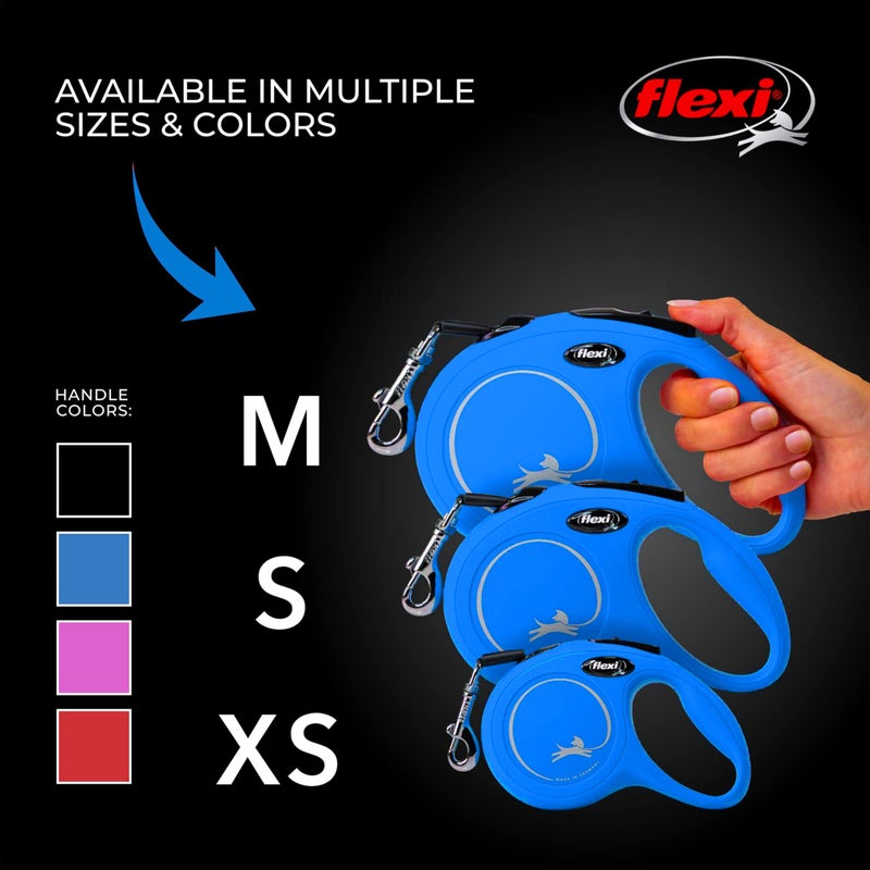 FLEXI New Classic Cord Retractable Dog Leash for Medium Dogs up to 44 lbs. â€“ 16 ft., Blue | Tangle-Free Pet Walking Leash with One-Handed Brake, Pause, Lock|German Quality Product - Image 5